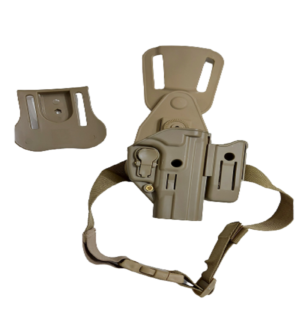 Sarsılmaz Sar9 ve Sar9 Mete Yedek Şarjörlü Polimer Alçak Taşıma Kılıf  Hareketli  Kilitli Bej