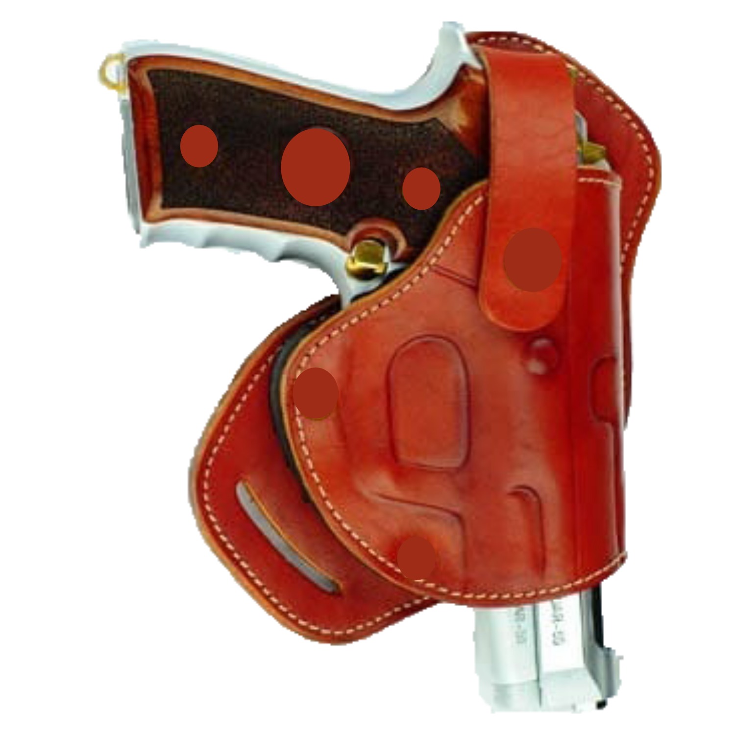 Deri Bel Arkası Silah Kılıfı 2 Amaçlı kahve