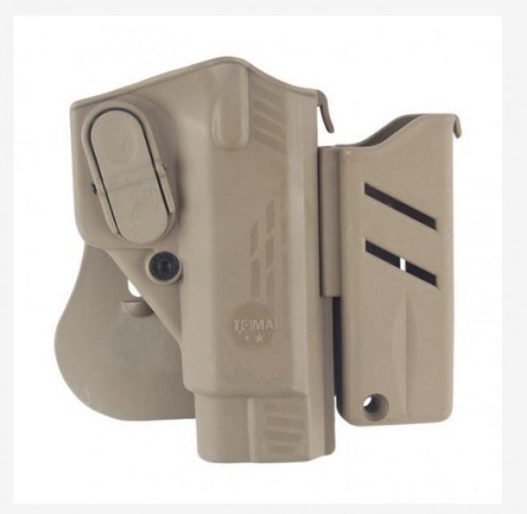Toma Sarsılmaz Polimer Silah Kılıfı Şarjörlü Bej