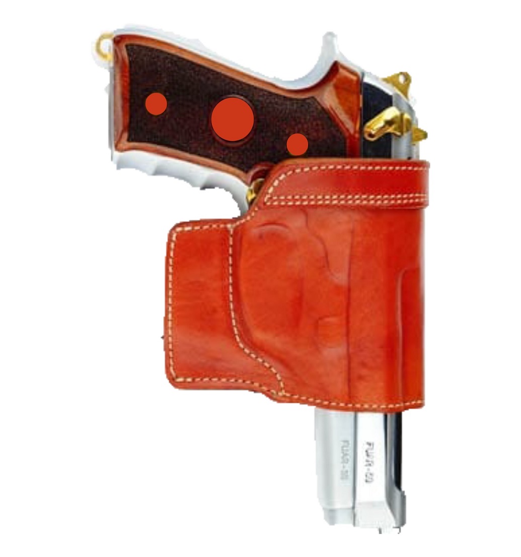 Deri Yarım Spor Dış Silah Kılıfı 16'lı