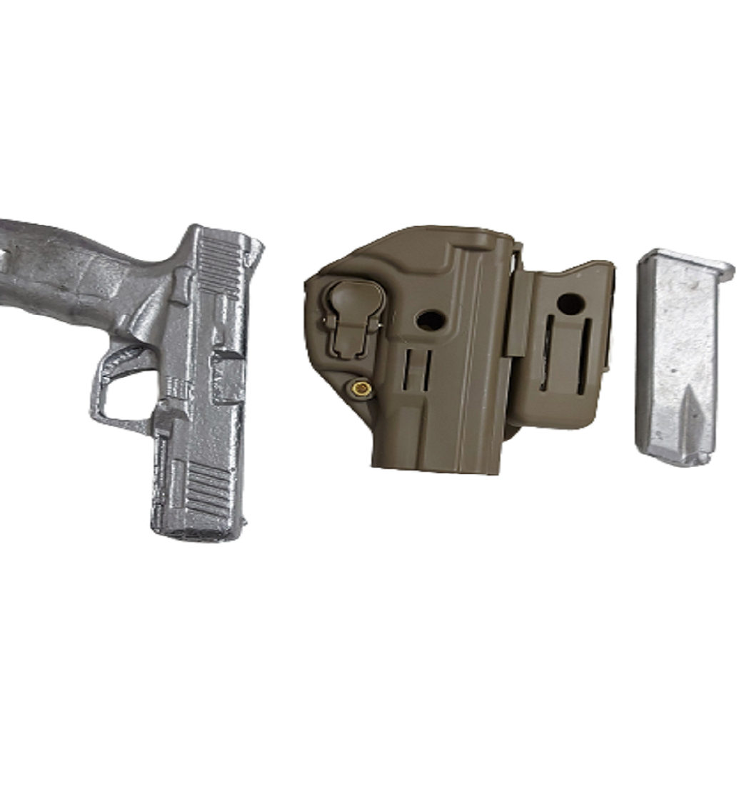 Sarsılmaz Sar9 ve Sar9 Mete Yedek Şarjörlü Polimer Kılıf  Kilitli Bej